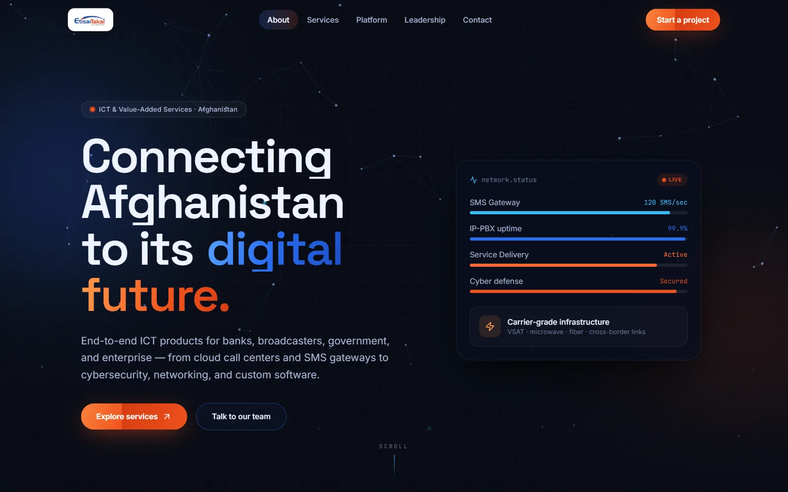 Etisal Takai - ICT services website